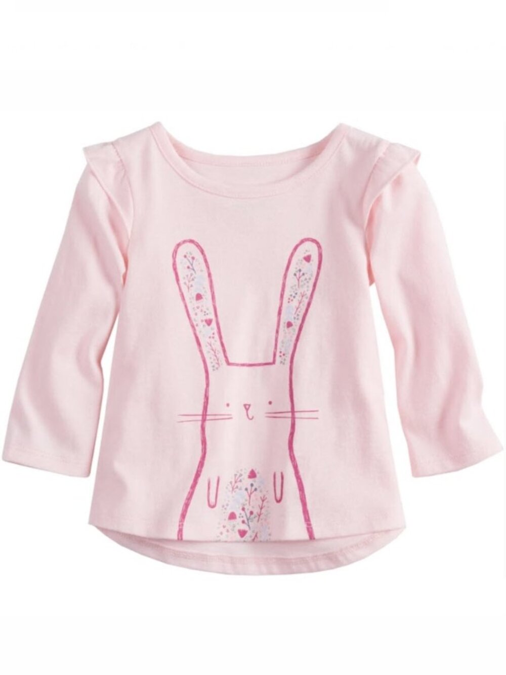 KIDS Jumping Beans Pink High-Low Ruffle Shirt